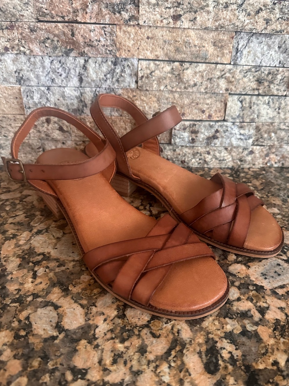 Penelope Chilvers Shepherdess Leather Ankle Strap Sandals